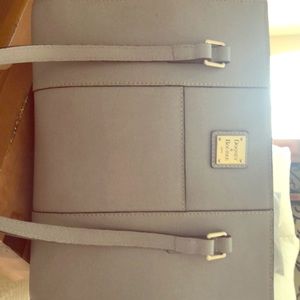 Smoke gray Dooney & Bourke handbag/tote